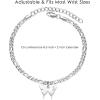 imageTONY ampamp SANDY Ankle Bracelets for Women  Initial Butterfly Anklet for Women Stainless Steel Figaro Chain Summer Beach Waterproof Foot Jewelry Gifts GoldSilverE  Silver