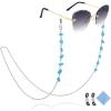 imageTONY ampamp SANDY Eyeglass Chains for Women Mask Holder lanyard Necklace Stylish Sunglass Reading Eyeglass Chains Glasses StrapTurquoise