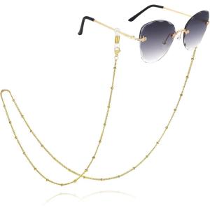 imageTONY ampamp SANDY Eyeglass Chains for Women Mask Holder lanyard Necklace Stylish Sunglass Reading Eyeglass Chains Glasses StrapSatellite Bead Gold