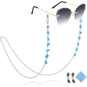 imageTONY ampamp SANDY Eyeglass Chains for Women Mask Holder lanyard Necklace Stylish Sunglass Reading Eyeglass Chains Glasses StrapTurquoise