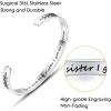 imageTONY ampamp SANDY Cuff Bracelets for Women Teen Girls Best Friend Sister Mom Daughter Granddaughter Cousin Personalized Birthday Mothers Day Christmas Easter Gifts for Teens Girls Women Jewelry1  Sister Gifts  You are the sister I got to choose