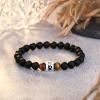 imageTONY ampamp SANDY Initial Bracelet for Men Teen Boys Graduation Gifts for Him Personalized AZ Letter Natural Stone Black Onyx Tiger Eye Beads Bracelet JewelryR