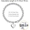 imageTONY ampamp SANDY Initial Charm Bracelets for Girls Women Stainless Steel AZ Bracelet Personalized Gifts Birthday Graduation Easter Stocking Stuffers for Teens Girls Jewelry Various DesignJ  Heart