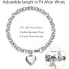 imageTONY ampamp SANDY Initial Charm Bracelets for Girls Women Stainless Steel AZ Bracelet Personalized Gifts Birthday Graduation Easter Stocking Stuffers for Teens Girls Jewelry Various DesignA  Heart