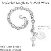 imageTONY ampamp SANDY Initial Charm Bracelets for Girls Women Stainless Steel AZ Bracelet Personalized Gifts Birthday Graduation Easter Stocking Stuffers for Teens Girls Jewelry Various DesignZ