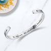imageTONY ampamp SANDY Inspirational Bracelets for Women Teen Girls Personalized Gifts for Daughter Granddaughter Mom Sister Friends Stainless Steel Engraved Cuff Birthday Easter ChristmasA  Be brave be strong be badass