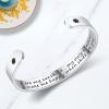 imageTONY ampamp SANDY Inspirational Bracelets for Women Teen Girls Personalized Gifts for Daughter Granddaughter Mom Sister Friends Stainless Steel Engraved Cuff Birthday Easter ChristmasA  You are my sunshine my only sunshine you make me happy when skies are grey