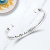 imageTONY ampamp SANDY Inspirational Bracelets for Women Teen Girls Personalized Gifts for Daughter Granddaughter Mom Sister Friends Stainless Steel Engraved Cuff Birthday Easter ChristmasA  Keep shining beautiful one the world needs your light
