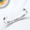 imageTONY ampamp SANDY Inspirational Bracelets for Women Teen Girls Personalized Gifts for Daughter Granddaughter Mom Sister Friends Stainless Steel Engraved Cuff Birthday Easter ChristmasA  Mom Gifts  Everything I am you helped me to be
