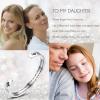 imageTONY ampamp SANDY Inspirational Bracelets for Women Teen Girls Personalized Gifts for Daughter Granddaughter Mom Sister Friends Stainless Steel Engraved Cuff Birthday Easter ChristmasA  Daughter Gifts  Never forget that I love youBe the woman I know you can be