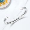 imageTONY ampamp SANDY Inspirational Bracelets for Women Teen Girls Personalized Gifts for Daughter Granddaughter Mom Sister Friends Stainless Steel Engraved Cuff Birthday Easter ChristmasAlways and forever no matter what