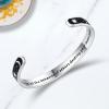 imageTONY ampamp SANDY Inspirational Bracelets for Women Teen Girls Personalized Gifts for Daughter Granddaughter Mom Sister Friends Stainless Steel Engraved Cuff Birthday Easter ChristmasSun  Moon  Do not let the behavior of others destroy your inner peace