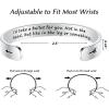 imageTONY ampamp SANDY Inspirational Bracelets for Women Teen Girls Personalized Gifts for Daughter Granddaughter Mom Sister Friends Stainless Steel Engraved Cuff Birthday Easter ChristmasId take a bullet for you not in the head but like in the leg or something