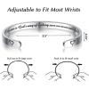 imageTONY ampamp SANDY Inspirational Bracelets for Women Teen Girls Personalized Gifts for Daughter Granddaughter Mom Sister Friends Stainless Steel Engraved Cuff Birthday Easter ChristmasA  Sister Gifts  A sister is gods way of making sure we never walk alone