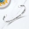 imageTONY ampamp SANDY Inspirational Bracelets for Women Teen Girls Personalized Gifts for Daughter Granddaughter Mom Sister Friends Stainless Steel Engraved Cuff Birthday Easter ChristmasA  Life is tough but so are you
