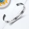 imageTONY ampamp SANDY Inspirational Bracelets for Women Teen Girls Personalized Gifts for Daughter Granddaughter Mom Sister Friends Stainless Steel Engraved Cuff Birthday Easter ChristmasA  Sun  Moon  Believe in you like i do