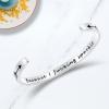 imageTONY ampamp SANDY Inspirational Bracelets for Women Teen Girls Personalized Gifts for Daughter Granddaughter Mom Sister Friends Stainless Steel Engraved Cuff Birthday Easter ChristmasA  Because I fcking sparkle