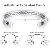 imageTONY ampamp SANDY Inspirational Bracelets for Women Teen Girls Personalized Gifts for Daughter Granddaughter Mom Sister Friends Stainless Steel Engraved Cuff Birthday Easter ChristmasA  Always remember youre braver than you believe stronger than  loved more than you know