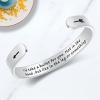 imageTONY ampamp SANDY Inspirational Bracelets for Women Teen Girls Personalized Gifts for Daughter Granddaughter Mom Sister Friends Stainless Steel Engraved Cuff Birthday Easter ChristmasId take a bullet for you not in the head but like in the leg or something