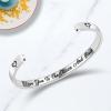 imageTONY ampamp SANDY Inspirational Bracelets for Women Teen Girls Personalized Gifts for Daughter Granddaughter Mom Sister Friends Stainless Steel Engraved Cuff Birthday Easter ChristmasA  Love you to the moon and back