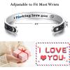 imageTONY ampamp SANDY Inspirational Bracelets for Women Teen Girls Personalized Gifts for Daughter Granddaughter Mom Sister Friends Stainless Steel Engraved Cuff Birthday Easter ChristmasA  Girlfriend Wife Gifts  Sun  Moon  I f love you
