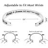 imageTONY ampamp SANDY Inspirational Bracelets for Women Teen Girls Personalized Gifts for Daughter Granddaughter Mom Sister Friends Stainless Steel Engraved Cuff Birthday Easter ChristmasAlways and forever no matter what