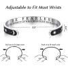 imageTONY ampamp SANDY Inspirational Bracelets for Women Teen Girls Personalized Gifts for Daughter Granddaughter Mom Sister Friends Stainless Steel Engraved Cuff Birthday Easter ChristmasA  Sun  Moon  Be fearless in the pursuit of what sets your soul on fire