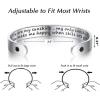 imageTONY ampamp SANDY Inspirational Bracelets for Women Teen Girls Personalized Gifts for Daughter Granddaughter Mom Sister Friends Stainless Steel Engraved Cuff Birthday Easter ChristmasA  You are my sunshine my only sunshine you make me happy when skies are grey