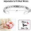 imageTONY ampamp SANDY Inspirational Bracelets for Women Teen Girls Personalized Gifts for Daughter Granddaughter Mom Sister Friends Stainless Steel Engraved Cuff Birthday Easter ChristmasBelieve in you like I do  Rainbow Cuff