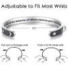imageTONY ampamp SANDY Inspirational Bracelets for Women Teen Girls Personalized Gifts for Daughter Granddaughter Mom Sister Friends Stainless Steel Engraved Cuff Birthday Easter ChristmasSun  Moon  Do not let the behavior of others destroy your inner peace