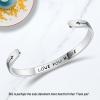 imageTONY ampamp SANDY Inspirational Bracelets for Women Teen Girls Personalized Gifts for Daughter Granddaughter Mom Sister Friends Stainless Steel Engraved Cuff Birthday Easter ChristmasA  Love You More