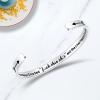 imageTONY ampamp SANDY Inspirational Bracelets for Women Teen Girls Personalized Gifts for Daughter Granddaughter Mom Sister Friends Stainless Steel Engraved Cuff Birthday Easter ChristmasA Wise Woman Once Said fk This st and she Lived Happily Ever After