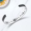 imageTONY ampamp SANDY Inspirational Bracelets for Women Teen Girls Personalized Gifts for Daughter Granddaughter Mom Sister Friends Stainless Steel Engraved Cuff Birthday Easter ChristmasA  Celtic Knot  Be brave be strong be bdss