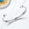imageTONY ampamp SANDY Inspirational Bracelets for Women Teen Girls Personalized Gifts for Daughter Granddaughter Mom Sister Friends Stainless Steel Engraved Cuff Birthday Easter ChristmasA  Christian Gifts  Give God your weakness and hell give you his strength