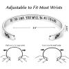 imageTONY ampamp SANDY Inspirational Bracelets for Women Teen Girls Personalized Gifts for Daughter Granddaughter Mom Sister Friends Stainless Steel Engraved Cuff Birthday Easter ChristmasA  Friends Gifts To the end you will be my friend