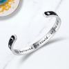 imageTONY ampamp SANDY Inspirational Bracelets for Women Teen Girls Personalized Gifts for Daughter Granddaughter Mom Sister Friends Stainless Steel Engraved Cuff Birthday Easter ChristmasA  Sun  Moon  She believed she could so she did