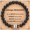 imageTONY ampamp SANDY Initial Bracelet for Men Teen Boys Graduation Gifts for Him Personalized AZ Letter Natural Stone Black Onyx Tiger Eye Beads Bracelet JewelryI