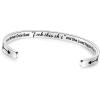 imageTONY ampamp SANDY Inspirational Bracelets for Women Teen Girls Personalized Gifts for Daughter Granddaughter Mom Sister Friends Stainless Steel Engraved Cuff Birthday Easter ChristmasA Wise Woman Once Said fk This st and she Lived Happily Ever After