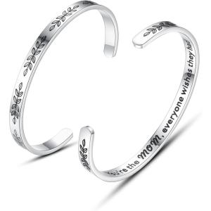 imageTONY ampamp SANDY Cuff Bracelets for Women Teen Girls Best Friend Sister Mom Daughter Granddaughter Cousin Personalized Birthday Mothers Day Christmas Easter Gifts for Teens Girls Women Jewelry1  Mom Gifts  Youre the mom  everyone wish they had