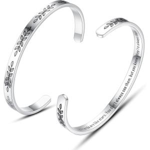 imageTONY ampamp SANDY Cuff Bracelets for Women Teen Girls Best Friend Sister Mom Daughter Granddaughter Cousin Personalized Birthday Mothers Day Christmas Easter Gifts for Teens Girls Women Jewelry0  Friend Gifts  Good friends are like starsyou know theyre always there