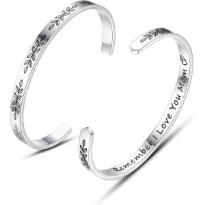 imageTONY ampamp SANDY Cuff Bracelets for Women Teen Girls Best Friend Sister Mom Daughter Granddaughter Cousin Personalized Birthday Mothers Day Christmas Easter Gifts for Teens Girls Women Jewelry1  Mom Gifts  Remember I love you mom