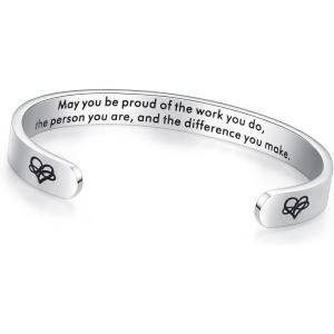 imageTONY ampamp SANDY Cuff Bracelets for Women Teen Girls Best Friend Sister Mom Daughter Granddaughter Cousin Personalized Birthday Mothers Day Christmas Easter Gifts for Teens Girls Women Jewelry1  Retirement Gifts May you be proud of the work you do  the person you are and the difference