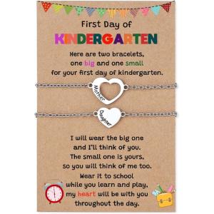 imageTONY ampamp SANDY First Day of Kindergarten Bracelet Mommy and Me Mother Daughter Son Bracelets Set Back to School GiftsA  Kindergarten  01