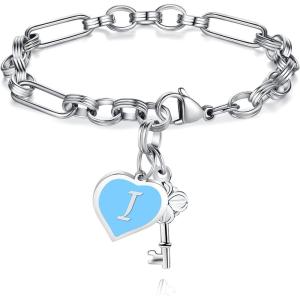 imageTONY ampamp SANDY Initial Charm Bracelets for Girls Women Stainless Steel AZ Bracelet Personalized Gifts Birthday Graduation Easter Stocking Stuffers for Teens Girls Jewelry Various DesignI  Enamel