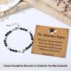 imageTONY ampamp SANDY 2025 Graduation Gifts for Her Graduation Bracelets for Women Girls Middle High School College Graduates With Grad Cap Box and Meaningful CardsBlack Onyx