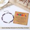 imageTONY ampamp SANDY 2025 Graduation Gifts for Her Graduation Bracelets for Women Girls Middle High School College Graduates With Grad Cap Box and Meaningful CardsBack to School  Amethyst