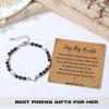 imageTONY ampamp SANDY Bestie Gifts for Women Best Friend Birthday Gifts Friendship Gifts for Women Dainty Bracelets for Women Best Friend Bestie Soul Sister BFFBlack Onyx