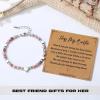 imageTONY ampamp SANDY Bestie Gifts for Women Best Friend Birthday Gifts Friendship Gifts for Women Dainty Bracelets for Women Best Friend Bestie Soul Sister BFFPink Zebra Jasper