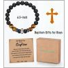 imageTONY ampamp SANDY Cross Bracelet Men Boys Christian Gifts for Teen Boys Son Grandson Nephew on Graduation Fathers Day Easter Birthday ChristmasBaptism  63 Inches 