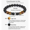 imageTONY ampamp SANDY Cross Bracelet Men Boys Christian Gifts for Teen Boys Son Grandson Nephew on Graduation Fathers Day Easter Birthday ChristmasBe Strong  8 Inches 